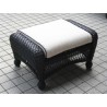Outdoor Greatroom Company Ottoman w/ 1 pc. Cushion in Ivory - Front Side Angle