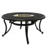Outdoor Greatroom Company Black Glass - Fire Pit Table - Front Side Angle