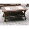 Outdoor Greatroom Company Naples Coffee Table w/Aldon-Sealed Smooth Stone Top - Lifestyle