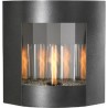 Outdoor Greatroom Company "Inspiration" Wall Hanging Gel Fireplace - in Black and Silver Vein Finish - Angle