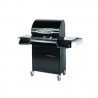Outdoor Greatroom Company 24" Gas Grill with Cabinet in Black Porcelain - Front Side Angle