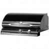 Outdoor Greatroom Company 36" Gas Grill Head in Black Porcelain and Installation Kit - Front Side Angle