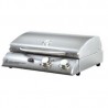 Outdoor Greatroom Company 20" Electric Grill in Stainless Steel - Front Side Angle