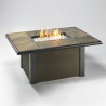 Outdoor Greatroom Company Napa Valley Rectangular Fire Pit Table - Lit