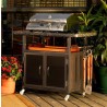 Outdoor Greatroom Company Bistro 36" Cabinet w/ British Granite Top & Black Glass Doors - Lifestyle