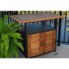 Outdoor Greatroom Company Bistro 36" Cabinet w/ Wood Top & Doors - Lifestyle
