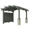 Outdoor Greatroom Company Grey Stucco Base - Set of Two - Angle