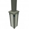 Outdoor Greatroom Company Grey Stucco Base - Set of Two - Angle