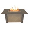 Outdoor Greatroom Company San Juan - Fire Pit Table with Rectangular Burner - Lit