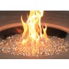 Outdoor Greatroom Company San Juan - Fire Pit Table - Crystal Fire Round Burner - Lit Detail