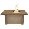 Outdoor Greatroom Company San Juan - Fire Pit Table with Rectangular Burner - Lit