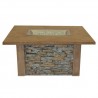 Outdoor Greatroom Company Sierra Fire Pit Table with CF-1224 Burner - Front Angle