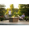 Outdoor Greatroom Company Sierra Fire Pit with Ledgestone and Supercast Top and CF-20-L - Lifestyle