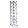 Oenophilia Scaffovino 18 Floor Rack Black - Front and Empty - Oenophilia Scaffovino 18 Floor Rack Black - Front and Empty