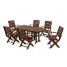 POLYWOOD Signature 7-Piece Dining Set - Dark Brown
