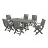 POLYWOOD Signature 7-Piece Dining Set - Grey - POLYWOOD Signature 7-Piece Dining Set - Grey