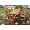 Anderson Teak Sahara 9-Piece Stackable Armchair and Bahama 118" Rectangular Extension Outdoor Dining Set 1 - Anderson Teak Sahara 9-Piece Stackable Armchair and Bahama 118" Rectangular Extension Outdoor Dining Set 1
