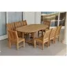 Anderson Teak Sahara 9-Piece Dining Chair and Bahama Oval 87" Ext. Outdoor Dining Set 1 - Anderson Teak Sahara 9-Piece Dining Chair and Bahama Oval 87" Ext. Outdoor Dining Set 1