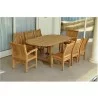 Anderson Teak Sahara 9-Piece Chairs and Bahama Oval 87" Ext. Outdoor Dining Set-1 - Anderson Teak Sahara 9-Piece Chairs and Bahama Oval 87" Ext. Outdoor Dining Set-1
