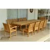 Anderson Teak Sahara 11-Piece Chairs and Bahama 118" Rectangular Ext. Outdoor Dining Set 1 - Anderson Teak Sahara 11-Piece Chairs and Bahama 118" Rectangular Ext. Outdoor Dining Set 1