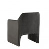 Sunpan Doreen Lounge Chair in Lux Brass - Diamond Mummy - Back Side Angle