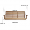 6-ft Porch Swing - Dimensions