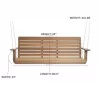 6-ft Porch Swing - Dimensions - 6-ft Porch Swing - Dimensions