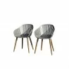 Amazonia 2-Piece Chairs Set | Eucalyptus Wood - White BG - Amazonia 2-Piece Chairs Set | Eucalyptus Wood - White BG