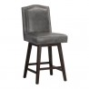 Sunpan Maiso Swivel Counterstool - Overcast Grey - Front Side Angle