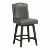 Sunpan Maiso Swivel Counterstool - Overcast Grey - Front Side Angle - Sunpan Maiso Swivel Counterstool - Overcast Grey - Front Side Angle