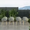 Amazonia 4-Piece Chairs Set | Teak Finish - Lifestyle - Amazonia 4-Piece Chairs Set | Teak Finish - Lifestyle