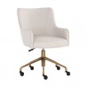 Sunpan Franklin Office Chair - Beige Linen - Front Side Angle