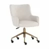 Sunpan Franklin Office Chair - Beige Linen - Front Side Angle - Sunpan Franklin Office Chair - Beige Linen - Front Side Angle