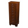 Berkeley Jewelry Armoire - Coffee - Closed with White BG