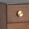 Sunpan Keely Dresser - Black Marble Marble - Cafe - Closeup Angle