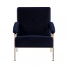 Sunpan Tutti Lounge Chair Abbington Navy - Front Angle
