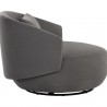 Sunpan Walsh Swivel Lounge Chair Effie Smoke - Side View