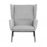 Sunpan Kasen Lounge Chair Belfast Heather Grey - Front Angle