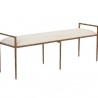Sunpan Esai Bench in Zenith Alabaster - Front Side Angle