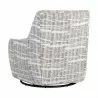 Sunpan Taira Swivel Lounge Chair - Shade Driftwood / Navarro Stone - Back Side Angle - Sunpan Taira Swivel Lounge Chair - Shade Driftwood / Navarro Stone - Back Side Angle