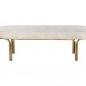 Sunpan Gwen Bench Nono Cream - Front Angle