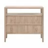 Essentials For Living Highland Open Shelf 2-Drawer Nightstand in Natural Oak - Front Angle - Essentials For Living Highland Open Shelf 2-Drawer Nightstand in Natural Oak - Front Angle