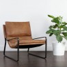 Sunpan Zancor Lounge Chair - Tan Leather - Lifestyle