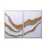 Sunpan Gold Abyss (set of 2) - 40" x 60" - Gold Floater Frame - Front Angle