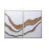 Sunpan Gold Abyss (set of 2) - 40" x 60" - Gold Floater Frame - Front Angle - Sunpan Gold Abyss (set of 2) - 40" x 60" - Gold Floater Frame - Front Angle
