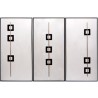Sunpan Boxed In (set of 3) - 30" x 60" - Black Floater Frame - Front Angle