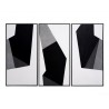 Sunpan Geo Forms (set of 3) - 30" x 60" - Black Floater Frame - Front Angle