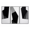 Sunpan Geo Forms (set of 3) - 30" x 60" - Black Floater Frame - Front Angle - Sunpan Geo Forms (set of 3) - 30" x 60" - Black Floater Frame - Front Angle
