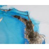 Sunpan Blue Lagoon (set of 3) - 30" x 60" - Charcoal Floater Frame - View