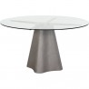 Sunpan Moda Dining Table 55'' Grey / White - Front Angle